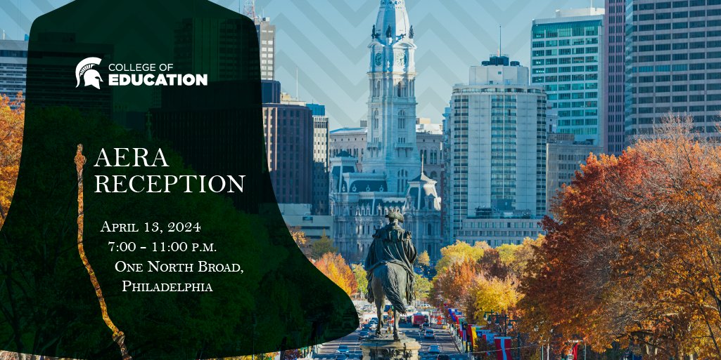 Spartans are shining at the American Educational Research Association (@AERA_EdResearch) Annual Meeting in Philadelphia, PA! Learn more about our accomplished faculty, academic staff, and alums have accomplished: education.msu.edu/news/2024/spar…