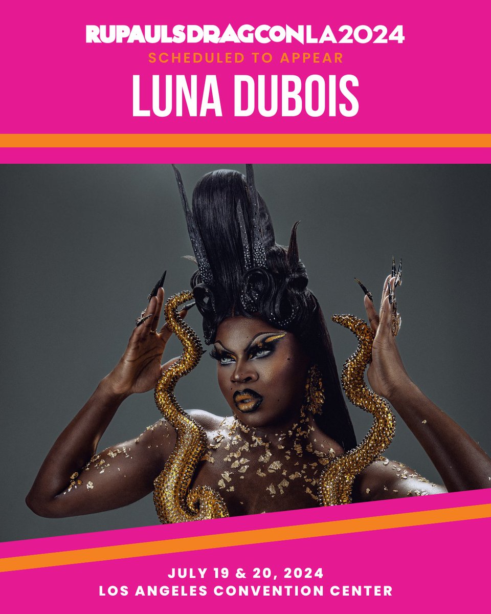 It's time for another full moon! 🌙 #CanadasDragRace Season 4 star @misslunadubois is coming to @rupaulsdragcon - the largest gathering of #DragRace queens in the WORLD! 🌴 🎟️ #DragCon LA tickets on sale at rupaulsdragcon.com 🗓️ July 19 & 20 📍 L.A. Convention Center