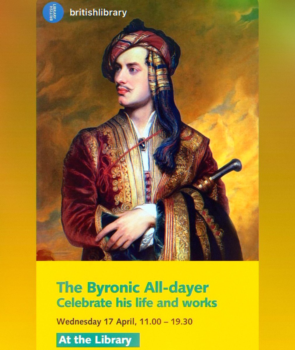 There are also a few FREE tickets available for this celebration of all things Lord Byron on Weds 17 April 👀🤩 Just get in touch with the lovely @BeeRowlatt, who can hook you up - pls share! Full lineup here: …hlibraryculturalevents.seetickets.com/event/the-byro…