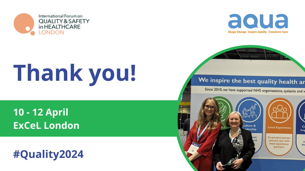 Wow, what a fantastic few of days we've had at #Quality2024. It’s been amazing to meet so many who share our passion for improvement, and to have the opportunity to speak at several sessions. Please get in touch if you wish to discuss further: aqua.nhs.uk/contact/