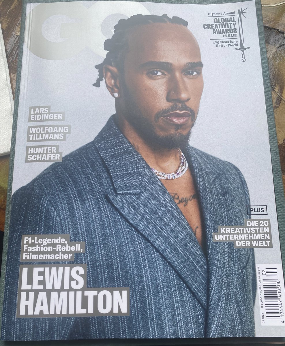 „F1 legend, fashion rebell, movie maker“ GQ Germany came through with the good content