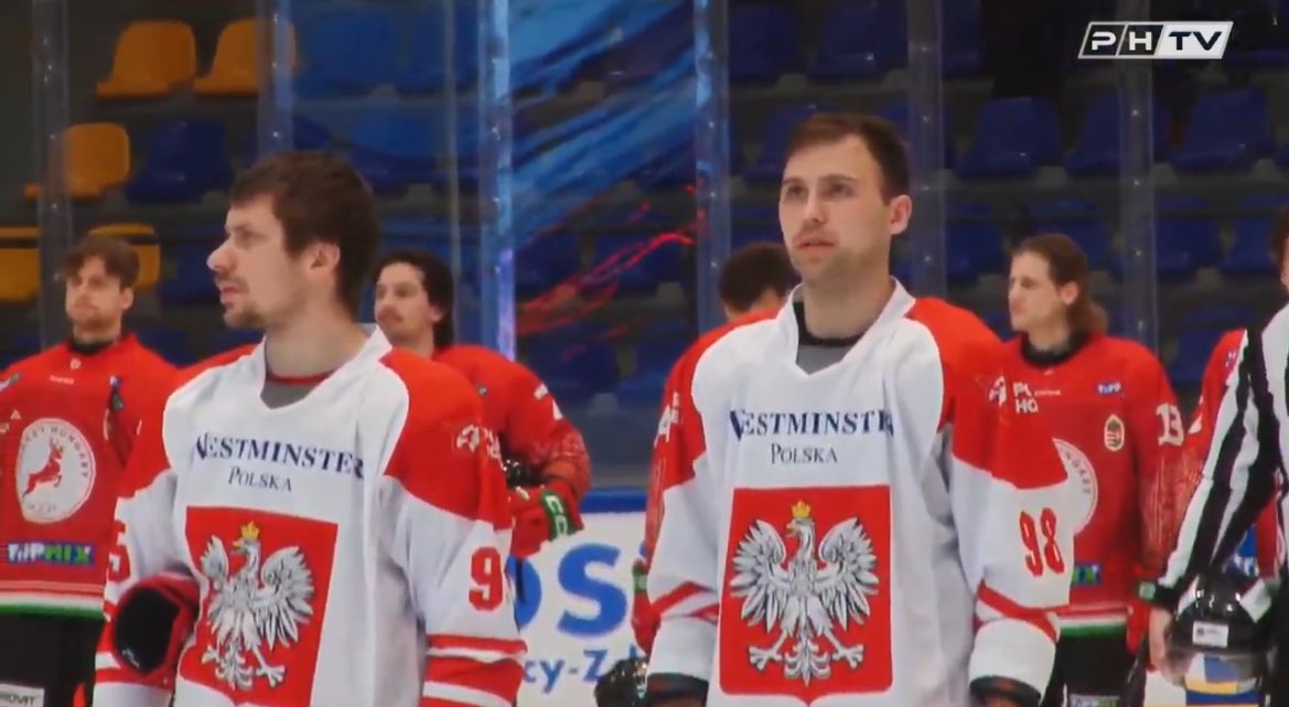 The Westminster logo is hard to miss on the new Poland jerseys