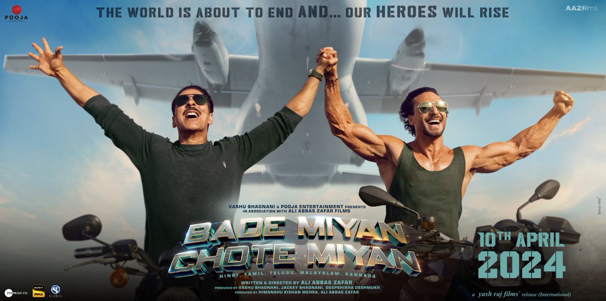 Catch Bade Miyan Chote Miyan in our cinema this week! ✈️ Elite soldiers team up to recover a stolen weapon from a masked madman who wants to destroy India! 🎟️Book tickets now ow.ly/73rH50Re4QS #YRFINTERNATIONAL