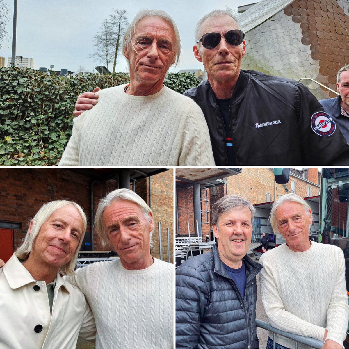 Some cool images just in of Paul visiting with fans ahead of his gig tonight in Stoke! A couple of first timers, and a familiar face/ friend to many of us, Martin from Friday Street! 😎 #whenimetpaulweller