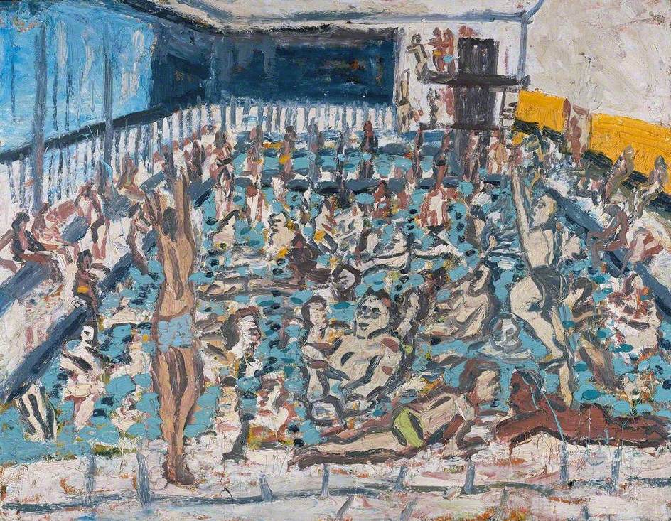 Discover the varied works of Leon Kossoff in this story 'London, figuration and the Old Masters 👉 ow.ly/piYS50Rejgj 'Children's Swimming Pool, Autumn Afternoon' by Leon Kossoff (1926–2019) © the artist's estate. 📷 @Tate