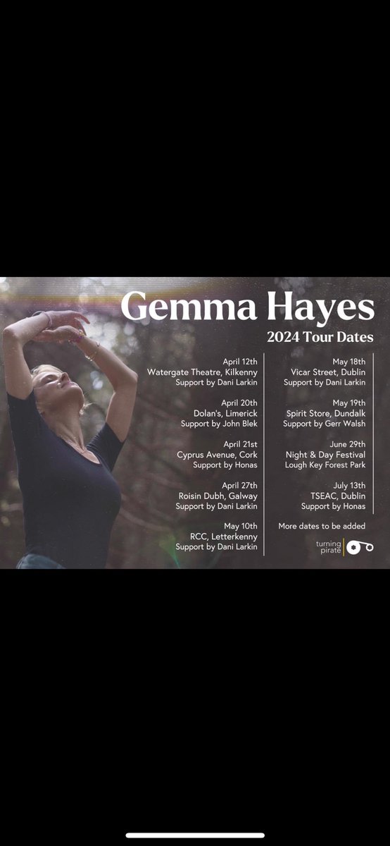 My wonderful friend @gemma_hayes kicks off her Irish tour tonight. You should definitely try to catch a show if you can ❤️