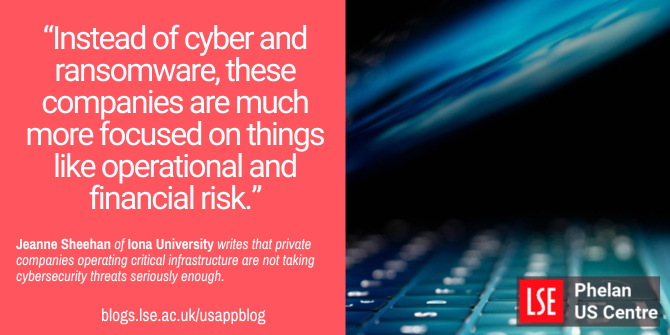 📚 In this week's @LSEUSAblog highlight, @jeannezaino of @ionauniversity examines how seriously critical infrastructure providers in the US are taking cybersecurity: blogs.lse.ac.uk/usappblog/2024…