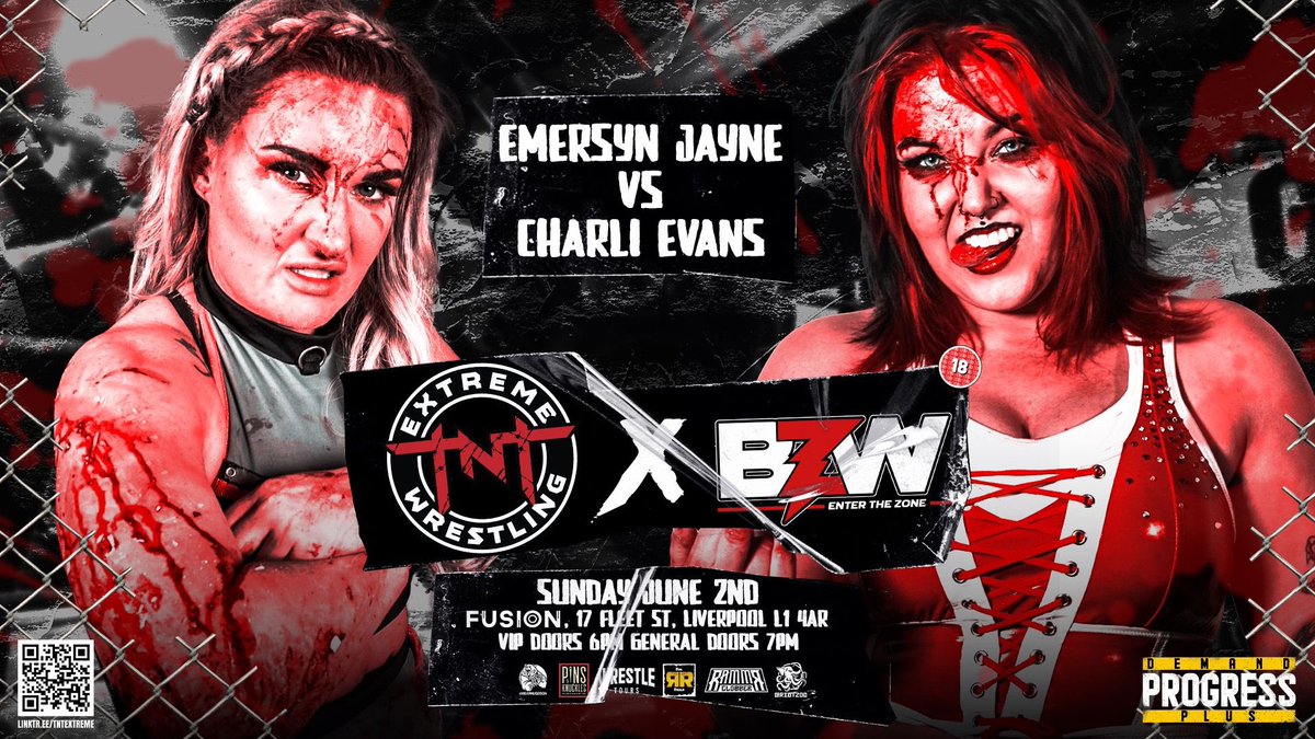 ❌ TNT x BANGER ZONE ❌

BREAKING: This huge deathmatch WILL go ahead! @charlievanspro will face @emersyn_jayne on Day 2 of TNT x @bzw_wrestling! You do NOT want to miss this!

🎟️ TICKETS ON SALE SOON 🎟️
skiddle.com/whats-on/Liver…