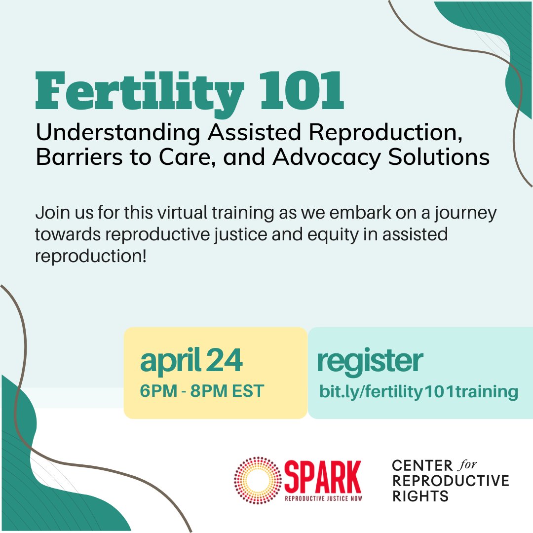 Are you ready to delve into the complex world of assisted reproduction and how it connects to reproductive justice? Don’t miss out on our training, where we’ll give you the knowledge and insights into this crucial aspect of reproductive health! Register bit.ly/fertility101tr…