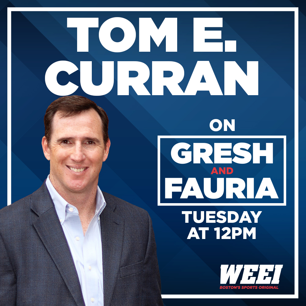 NBC Sports Boston's Tom E. Curran (@tomecurran) joins the show now! @TheRealGresh @christianfauria @WEEI LISTEN: weei.com/listen WATCH: twitch.tv/bostonweei
