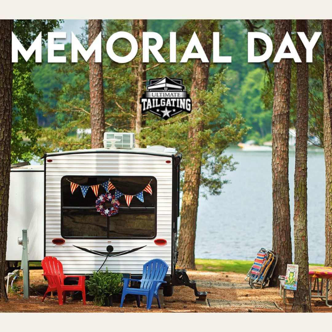 Enjoy Memorial Day Weekend from the luxury of one of our RVs. Book today at rvrentals247.com. #ultimatetailgating #BeUltimate #rv #rvlife #memorialdayweekend #glamping #3dayweekend #lake