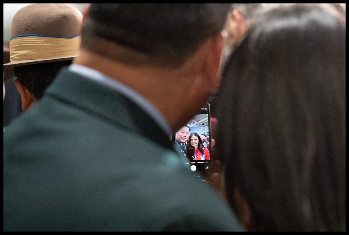 Photo du Jour: Akshata Murty wife of Prime Minister @RishiSunak at the RAF Museum in London as her husband launches an employment plan aimed at helping veterans secure better-paid jobs after they leave the armed forces. By Stefan Rousseau/PA