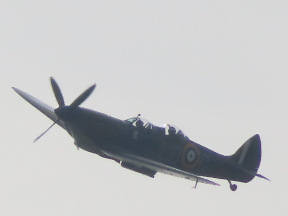 Spitfire flying over Lee on Solent on the 12/4/2024.