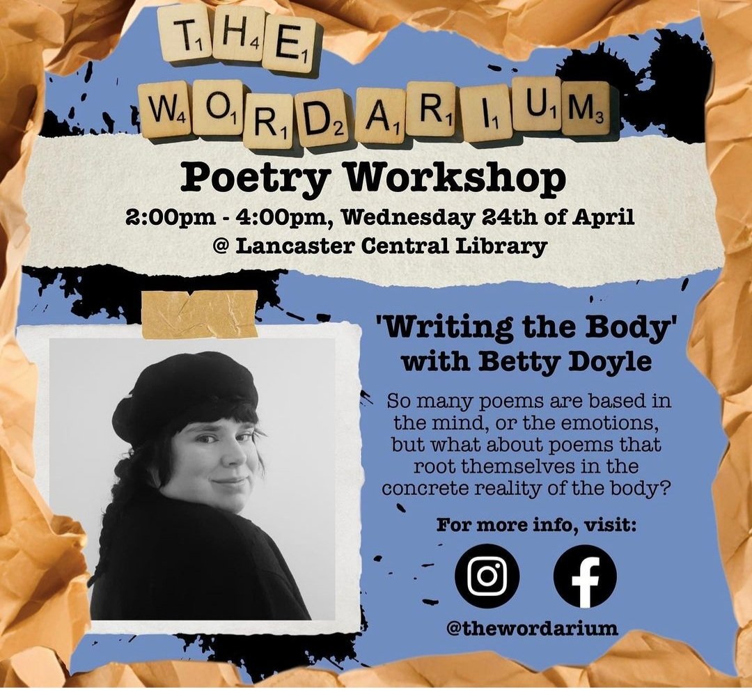 Very excited to be hosting a poetry workshop for @the_wordarium in 2️⃣ weeks time!