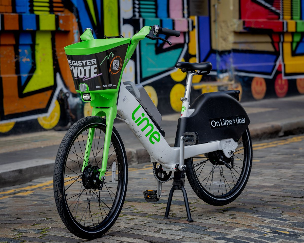 Did you know that one third of 18-24 year olds in the UK are not registered to vote?! This is something we want to change... @Lime and @MyLifeMySay have partnered up for the Give An X campaign, and rolled out some fresh bike wraps onto the streets of London with a clear…