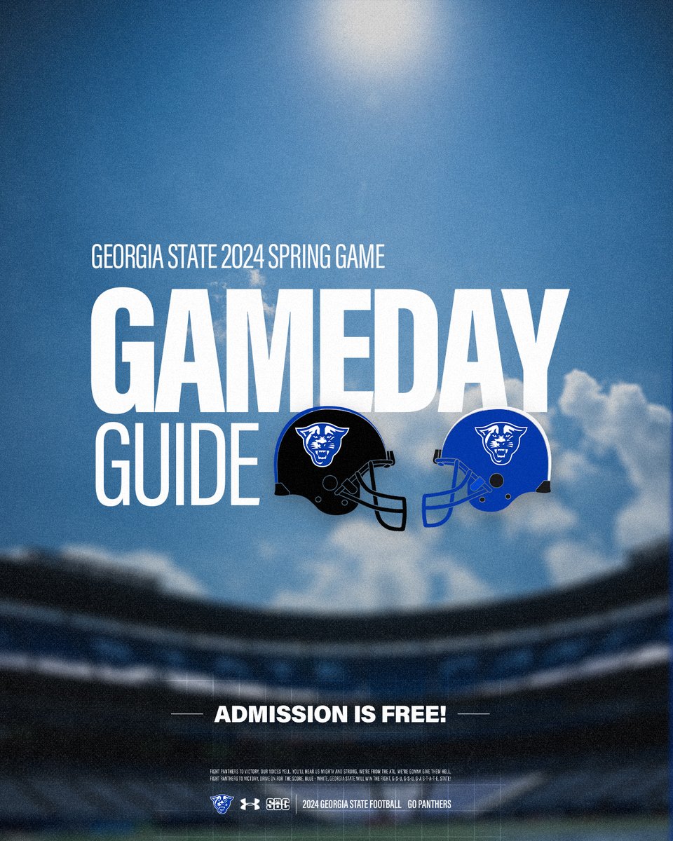 Gameday Guide 🧵 GSU Football Spring Game Today | 4 PM | Center Parc Stadium All tickets are FREE! 🎟️ Free general tickets: bit.ly/49INtc1 🎟️ Free student tickets: bit.ly/4asKFjC #LightItBlue | #NewAtlanta