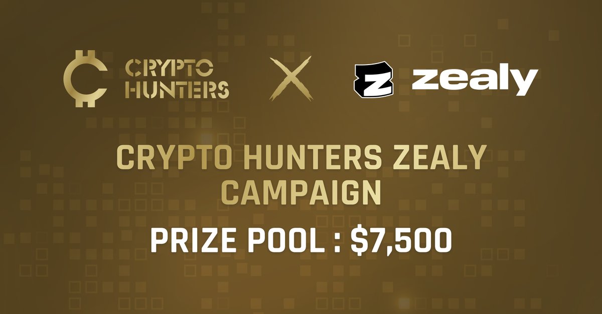 💰NEW ZEALY CAMPAIGN WITH OVER $7500 IN PRIZES💰 We are happy to announce the launch of our @zealy_io campaign, intended for our Crypto Hunters Community!🔥 🔗 zealy.io/cw/cryptohunte… ⏳ Duration: 1 month 🏆 Winners 1-10 - 25 USDT + $50 in Tokens 11-25 - 15 USDT + $25 in…