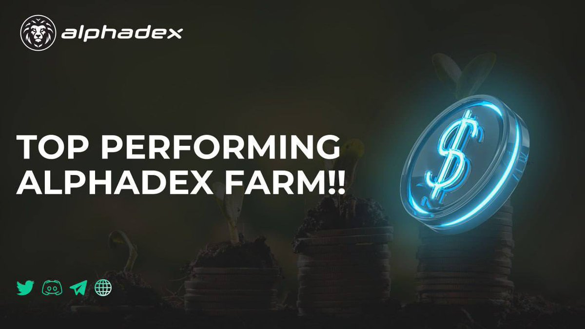🚀 Top Performing Alphadex Farm ⚡️ Roar Farm - FRAX/USDC 📈 Get 182% APR (As of today) 💰 Alphadex Farms could be a way for you to dramatically increase your rate of return. 🙌 So make sure you don’t miss this opportunity of making passive income.