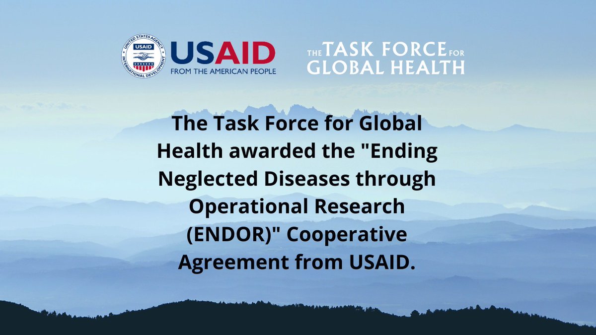 The Task Force (@tfgh) on Twitter photo We are excited to announce that <a href="/TFGH/">The Task Force</a> has been awarded the ENDOR cooperative agreement from <a href="/USAID/">USAID</a> <a href="/USAIDGH/">USAID Global Health</a>! 🌍 This milestone underscores our commitment to combating neglected tropical diseases through operational research. Learn more: bit.ly/3JgS1uE We are excited to announce that <a href="/TFGH/">The Task Force</a> has been awarded the ENDOR cooperative agreement from <a href="/USAID/">USAID</a> <a href="/USAIDGH/">USAID Global Health</a>! 🌍 This milestone underscores our commitment to combating neglected tropical diseases through operational research. Learn more: bit.ly/3JgS1uE
