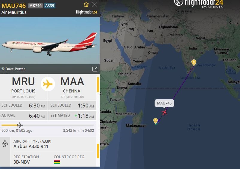 African carrier @airmauritius restarts Chennai flights (1x wk) eff. today using 288-seater A339 aircraft

The sector, like a decade ago, is back to its original #Mauritius🔁#Chennai routing while for some years in between MRU-BLR-MAA-MRU triangular routing was followed

#Aviation