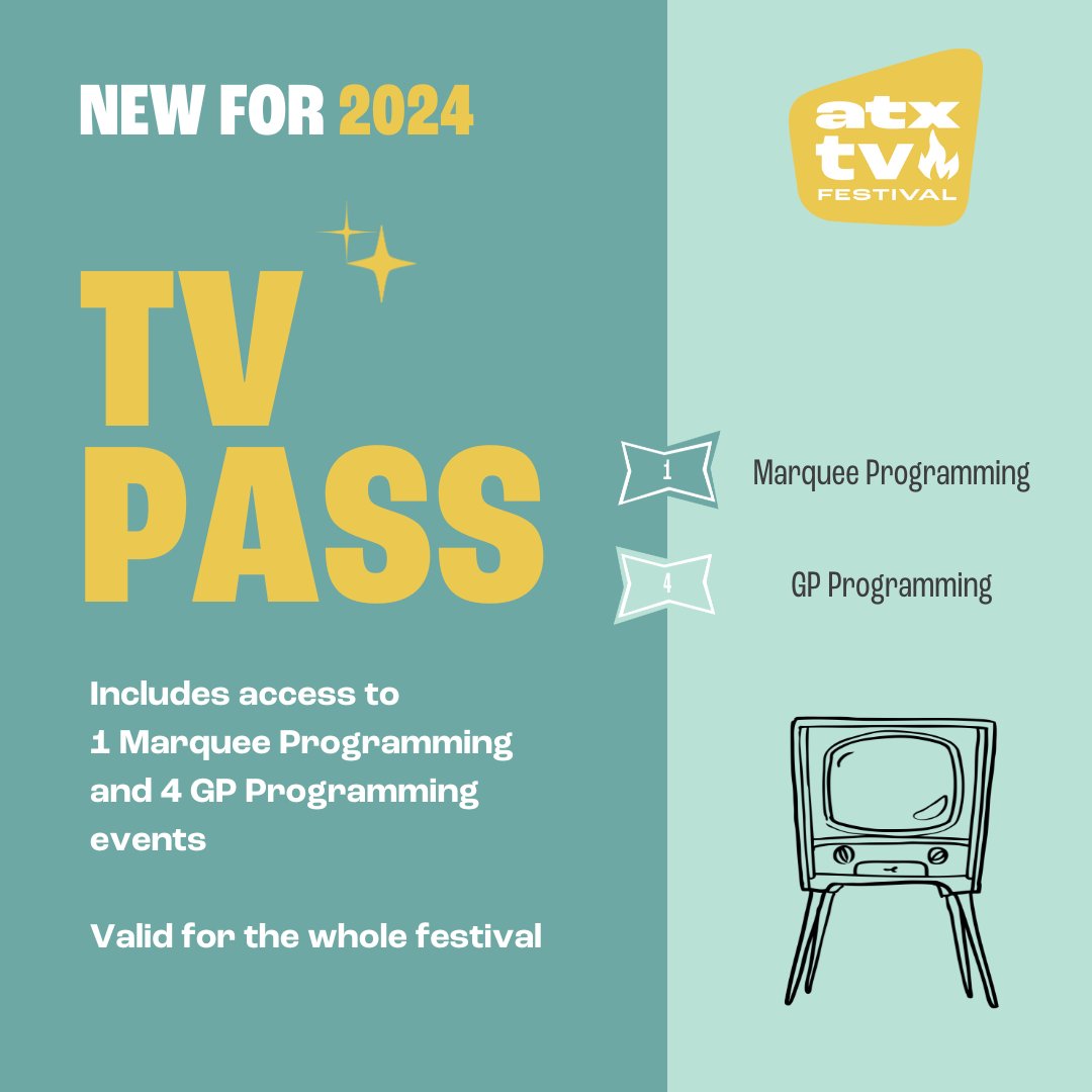 There are many ways to attend #ATXTVs13, including a NEW #TVPass. Which is right for you? (You can purchase here: atxfestival.com)