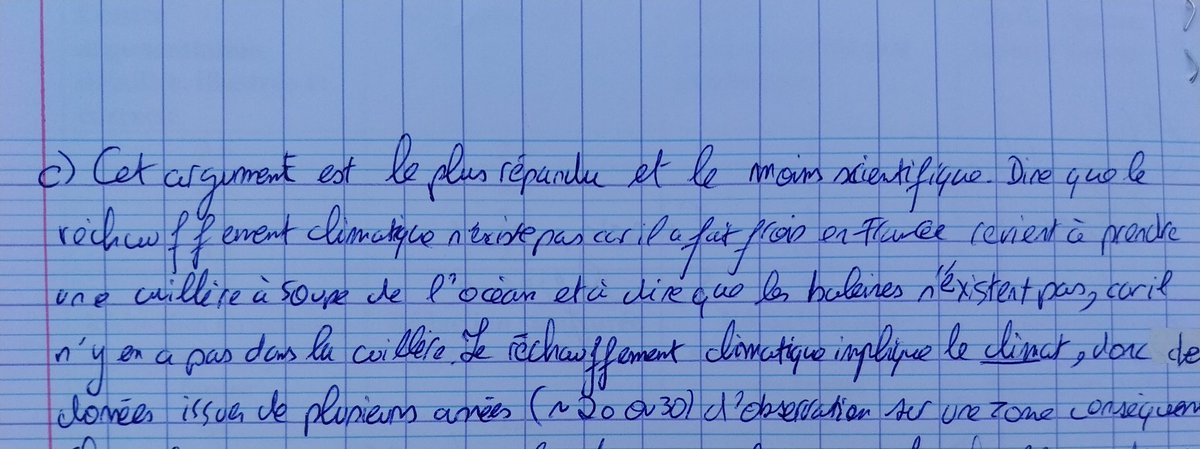 Même question, autre réponse, j'adore la métaphore