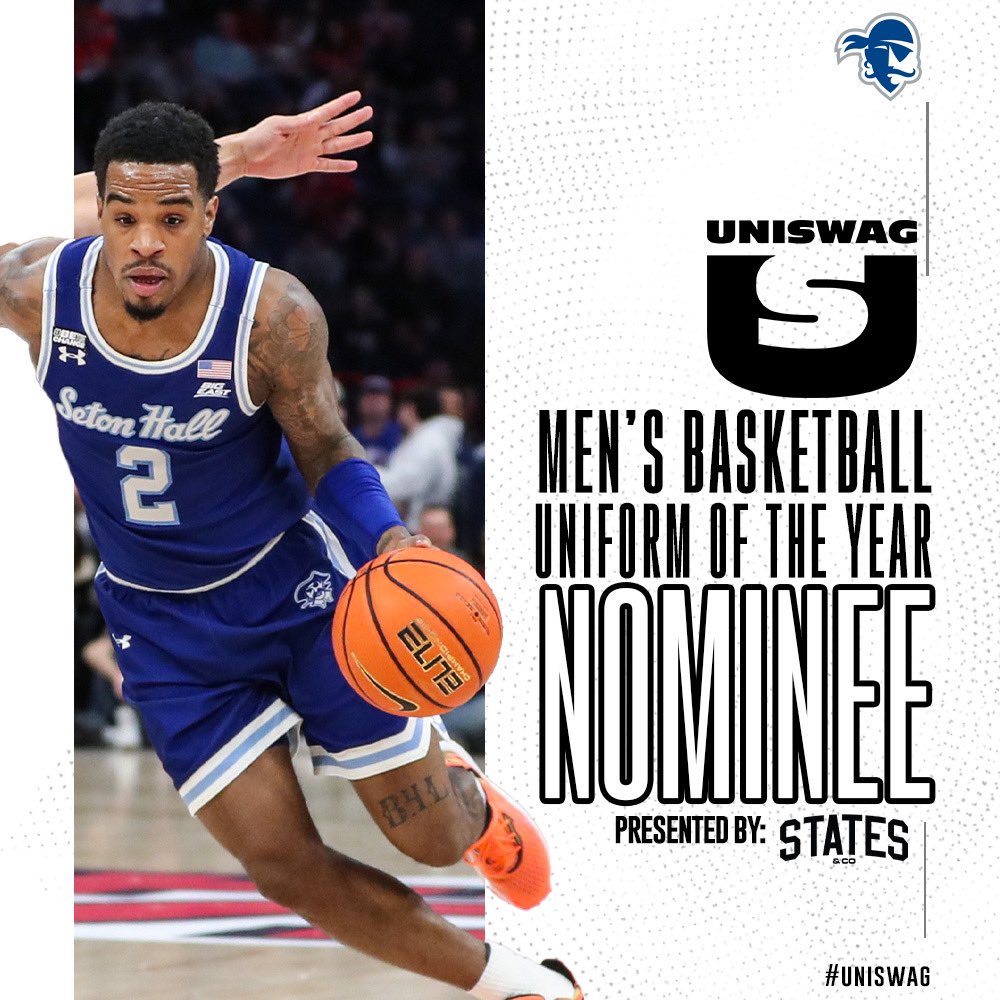 @UNC_Basketball @AlabamaMBB @UA_Athletics @TCUBasketball @TCU_Athletics @TCU_Equipment @MizzouHoops @NUMensBball @StJohnsBBall UNISWAG Men’s Basketball Uniform of the Year Nominee presented by States & Co @SetonHallMBB is up for the best uniform of the 2023-24 College Men’s Basketball season! Click here to vote: bit.ly/2sHF6u9 #uniswag