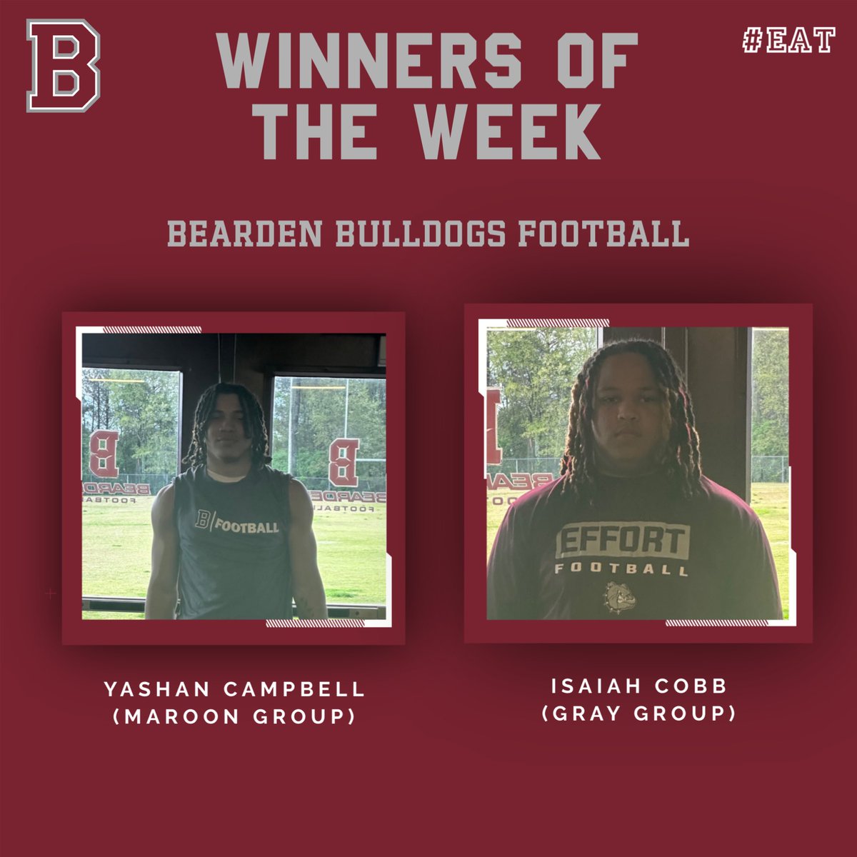 Congrats to our “Winners of the Week”. #Dawgs