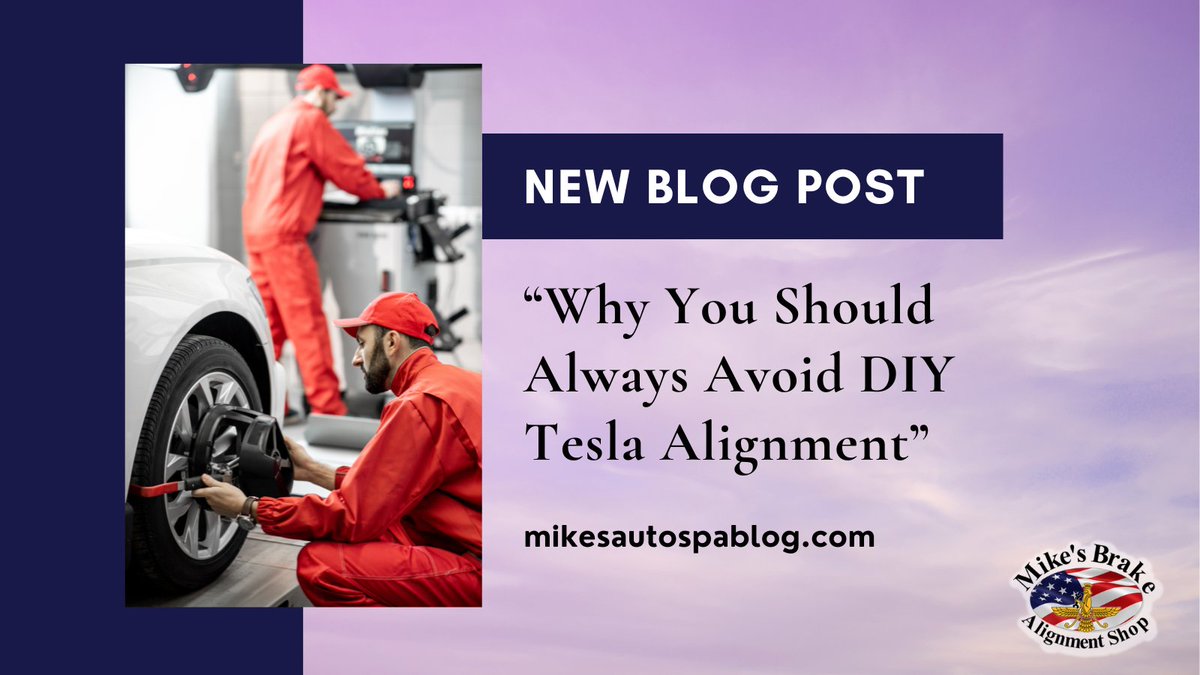 Your Tesla's alignment matters more than you think. Learn why DIY attempts can lead to costly mistakes in our informative blog. Read here: mikesautospablog.com/why-you-should… 📞 (817) 834-2725 🖥️ mikesautospa.com #batteryrepair #batteryreplacement #autoshop