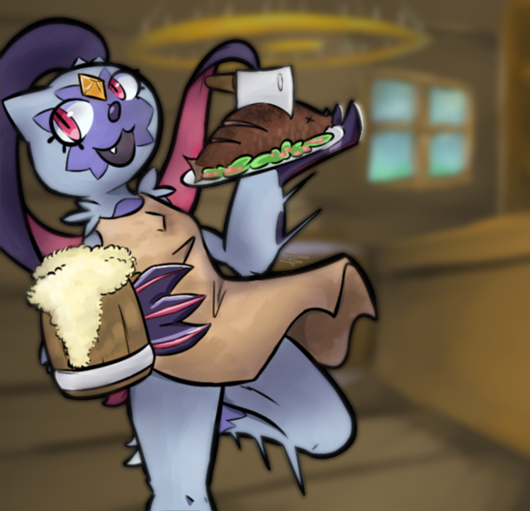 A_Terrible_Pers's tweet photo. Freya enjoys her job (Sneasler in pic) https://t.co/lc4imfRzBq