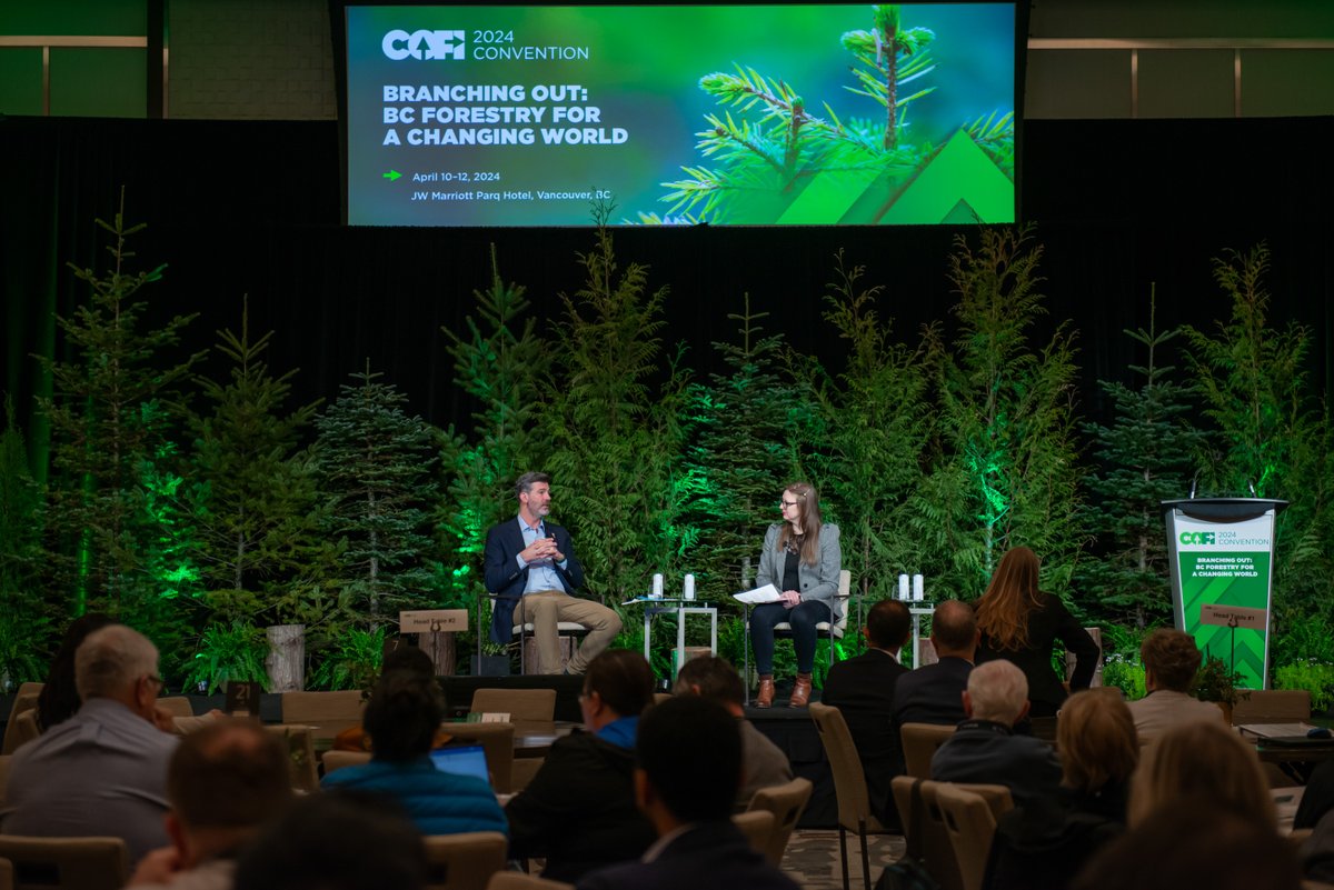 Kicking off day two of #COFI2024, Executive Advisor, Climate Investing and Community Resilience of @_Cooperators, @doniveson provided the opening keynote on “Forestry’s Role in Climate Resilient Housing and Communities”. The session was moderated by @zara_rab, Director of