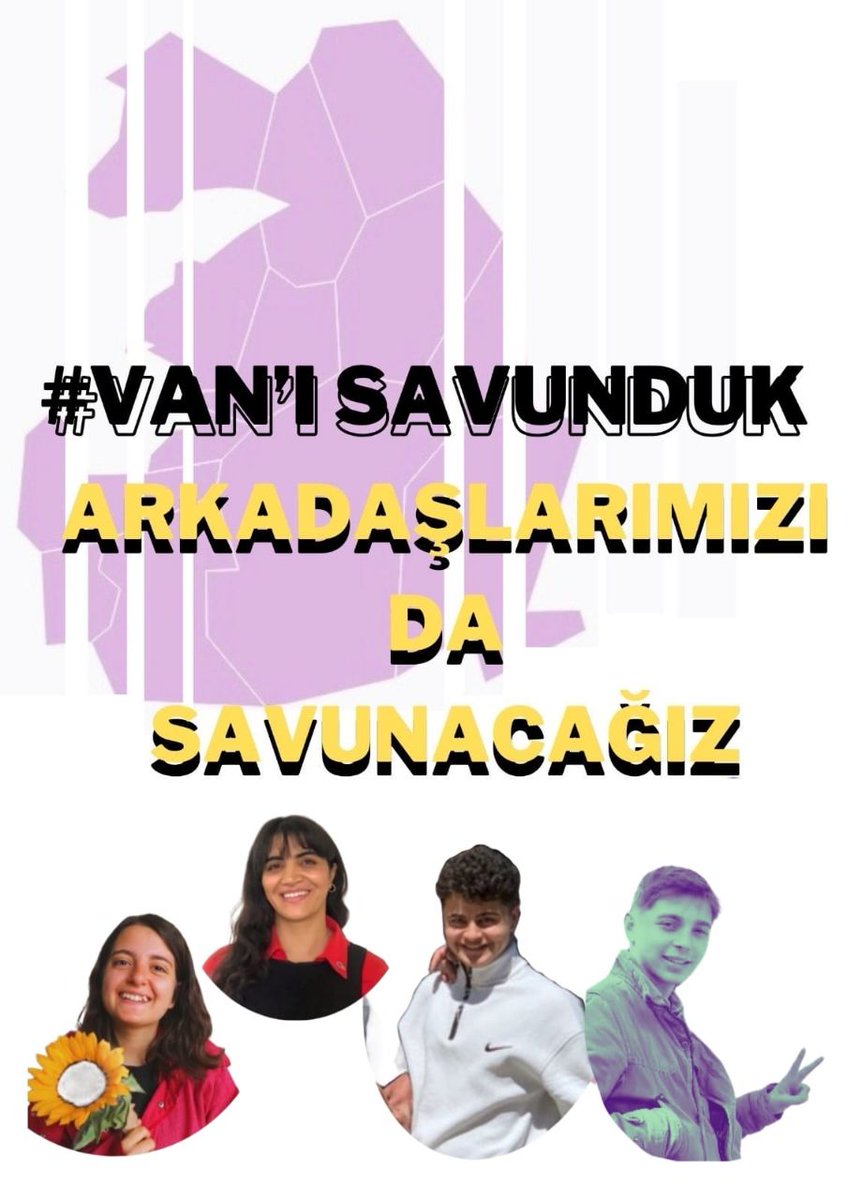 İzmir'den irademize sahip çıkan Sibel'i ve Seda'yı,Van'da direnişte gülüşüyle bize umut olan Muhammed'i de,Esenyurt'ta alınan sıra arkadaşım Umut'u da alacağız.
Nice güzel zaferlere birlikte yürüyeceğiz.
#Vanısavundukarkadaşlarımızıdasavunacağız