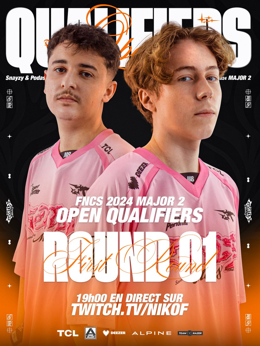 Notre duo @PodaSaiFN & @Snayzyy revient aujourd'hui pour le FNCS Major 2 Qualifier ! RDV à 19h #M8WIN