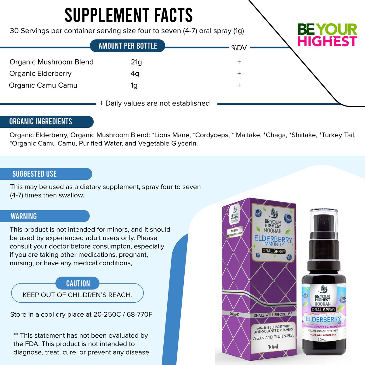 BeYourHighest's tweet photo. 💜💚 Be immunity-boosted with Elderberry Mushroom Hoohah Oral Spray. https://t.co/E3KzmY5pKN 💜💚 #Assuaged #BeYourHighest #HoohahOralSpray #ElderberryMushroom #ImmuneSupport https://t.co/qIkfNwt1vc