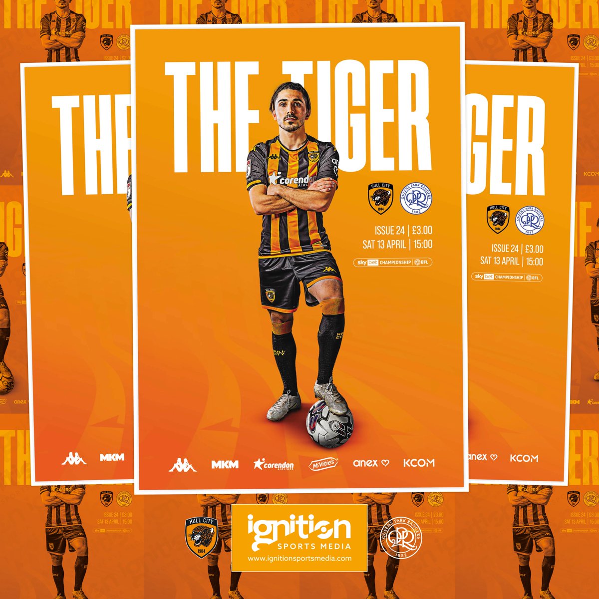 Hull City hosting QPR has seen three or more goals on the past five occasions and the Tigers will want to put on another show in their penultimate home fixture of the season. Reserve your copy for £3 from ignitionsportsmedia.com/products/hull-… @HullCity @QPR @EFL