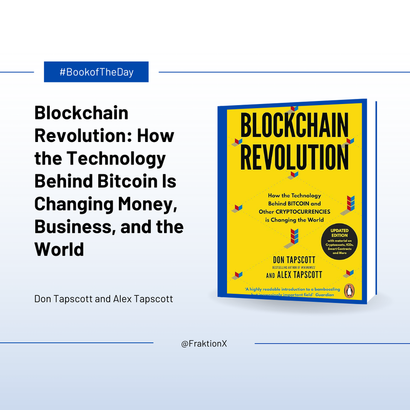 Dive into the world of blockchain with 'Blockchain Revolution' by Don Tapscott and Alex Tapscott!

This must-read book explores the transformative power of blockchain, the genius tech behind Bitcoin.
⠀⠀⠀⠀⠀⠀⠀⠀⠀
#Blockchain #Bitcoin #TokenInnovation