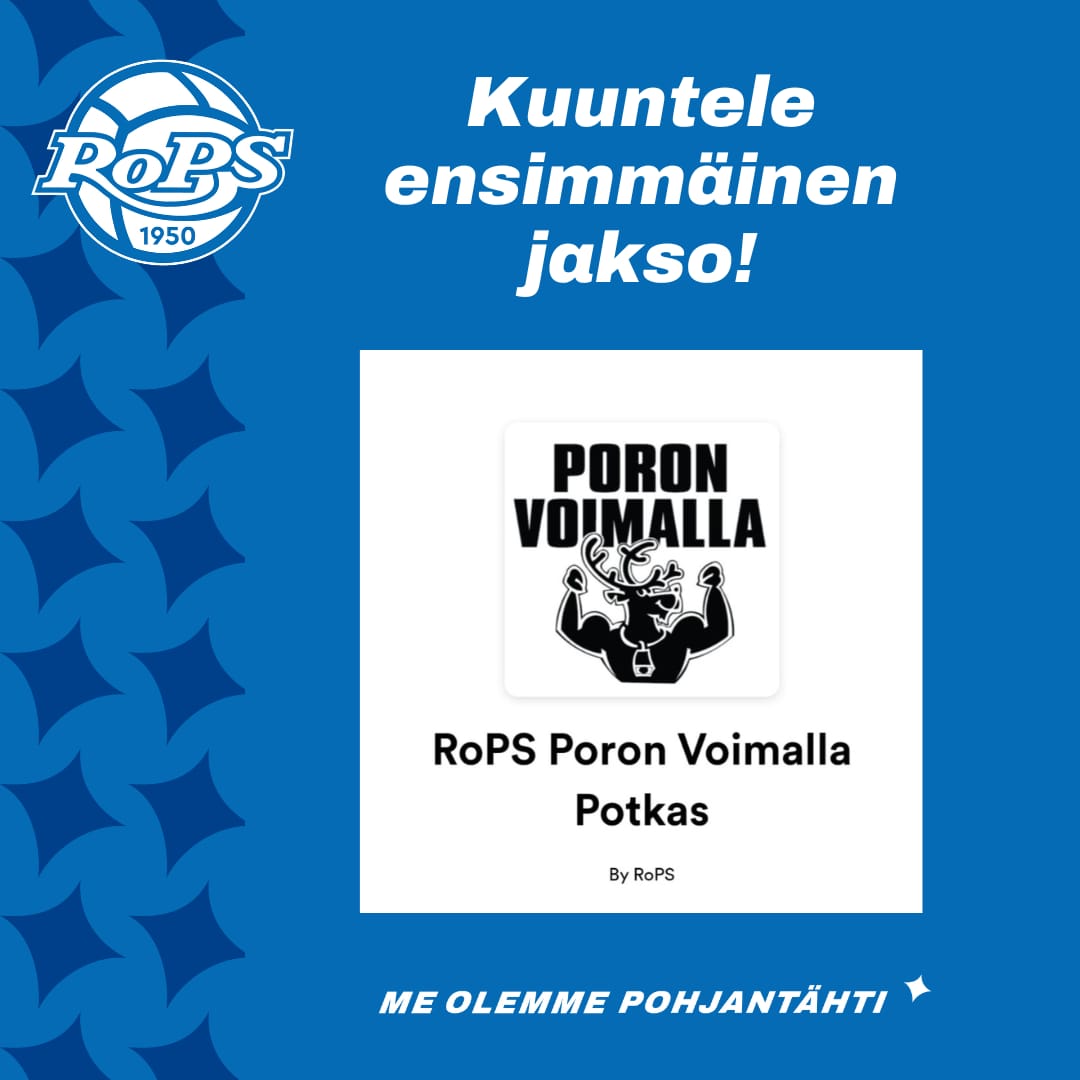 #RoPS Poron Voimalla Potkas; ottelut, ihmiset ja tarinat Lapin lisällä ja välillä ilmankin. Ensimmäisessä jaksossa Kirnussa PJ @poikamatti , palastellaan alkavaa @miesten_ykkonen kautta ja otetaan yhteyksiä Poriin ja Kuopioon. podcasters.spotify.com/pod/show/matti…