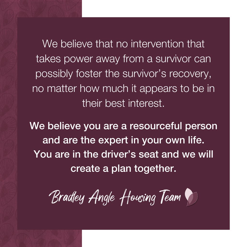 People experiencing domestic violence are often stripped of their agency and autonomy — at Bradley Angle, we aim to give that power back. ⁠ ⁠ Learn more about our Housing Assistance Program on our website: bradleyangle.org/get-help/progr… ⁠ #DV #SAAM24