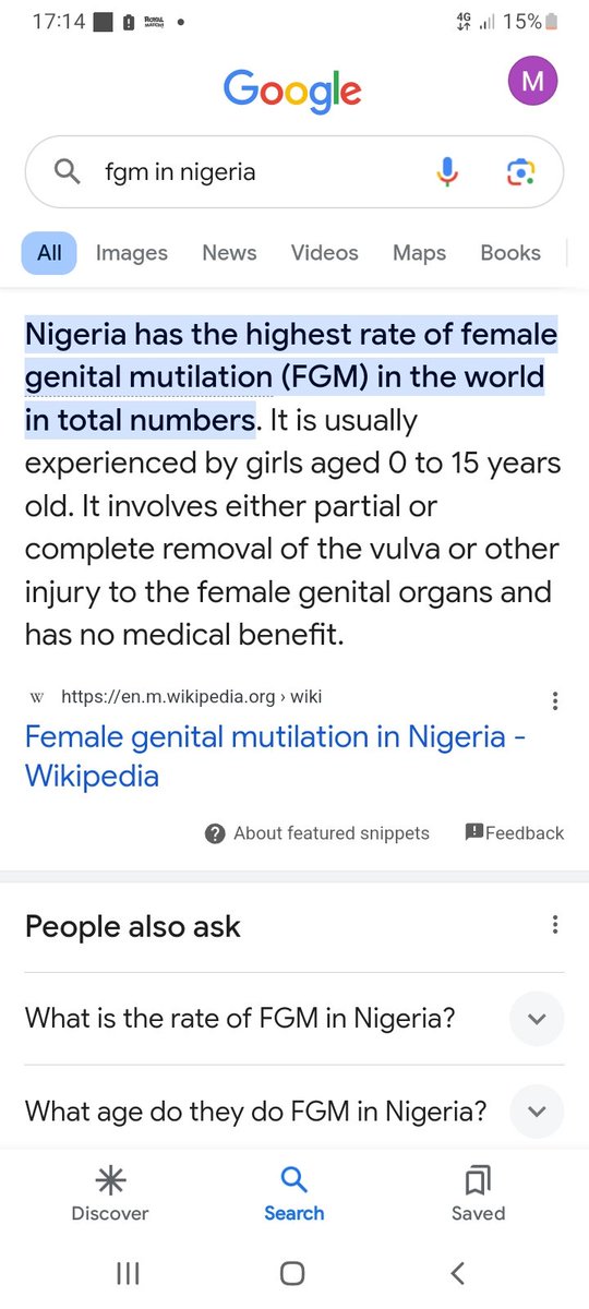 @PFr1end @Femi_Sorry Interesting you say that because seeing as Nigeria is his ancestral home, Nigeria has the highest rate of Femal Genital Mutilation with even baby girls having their labia sliced off yet he turns a blind eye