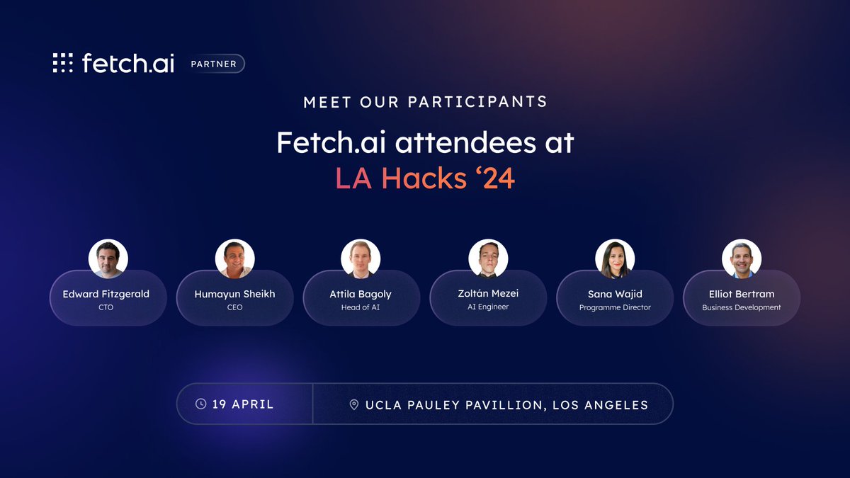 Recently, we announced that we are Partners of the @LAHacks Hackathon at @UCLA! 💡 Additionally, we're excited to add that many core team members will attend, such as CEO @HMsheikh4, CTO @EFG_AI, Programme Director @sana_sheikh81, and more! 💪 🗓️ April 19th-21st 2024