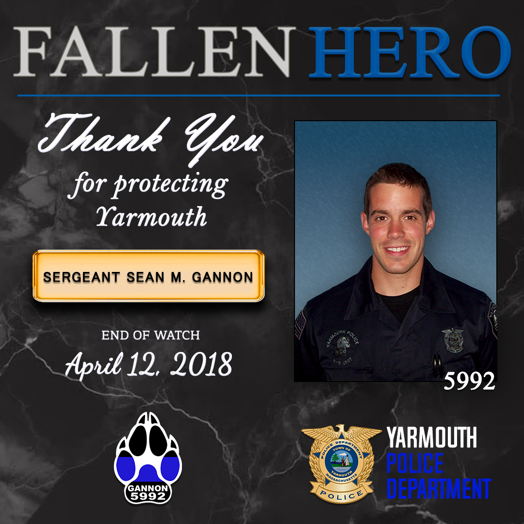 Today and every day, we honor the service and sacrifice of @yarmouthpolice  Sgt. Sean Gannon and his family.
@100clubmass is forever grateful for Sgt. Gannon's bravery and dedication, which will always be remembered.