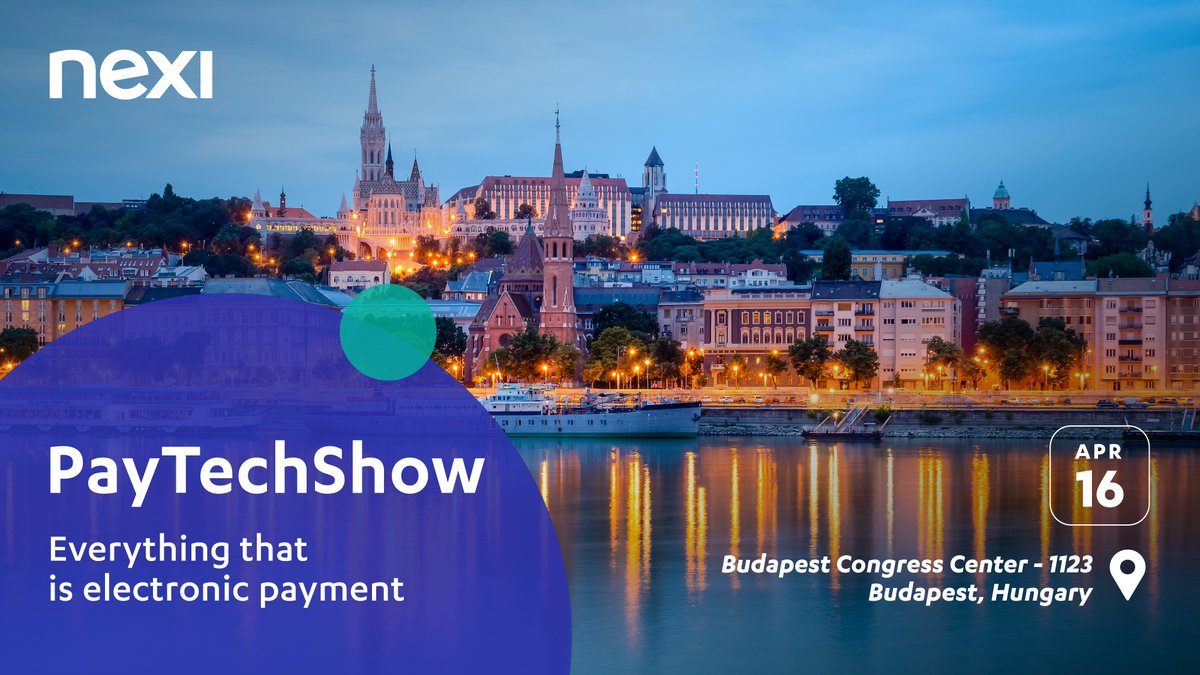 The 16th of April, we will be present at the #PayTechShow, in Budapest Congress Center-1123, Hungary, one of the most important conference where the local and international players in the payment value chain are represented. #WeAreNexi