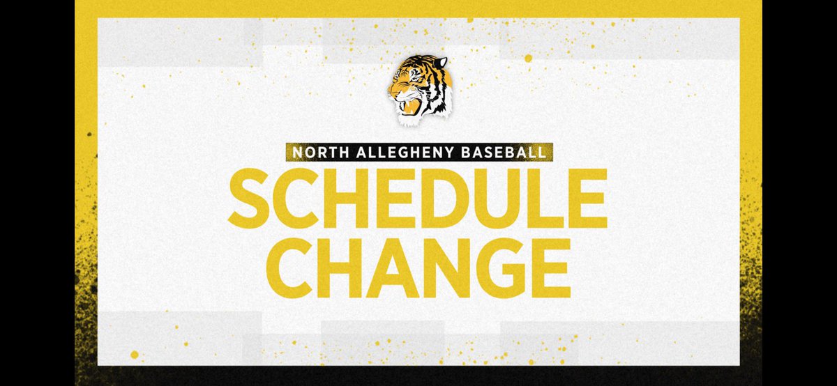 Schedule Change: Varsity will now travel to Pullman Park tomorrow. 11:00am first pitch.