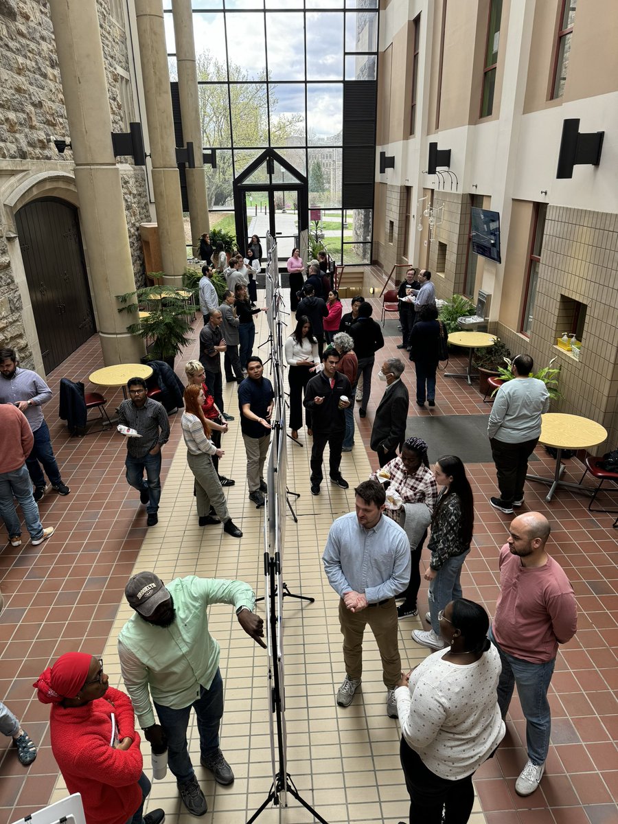Our annual VT Center for Drug Discovery poster session is in full swing. Check out the amazing work of our students in Hahn Hall south atrium (12-2 pm). @VTChemDept @VT_Science @drugdisc_vt