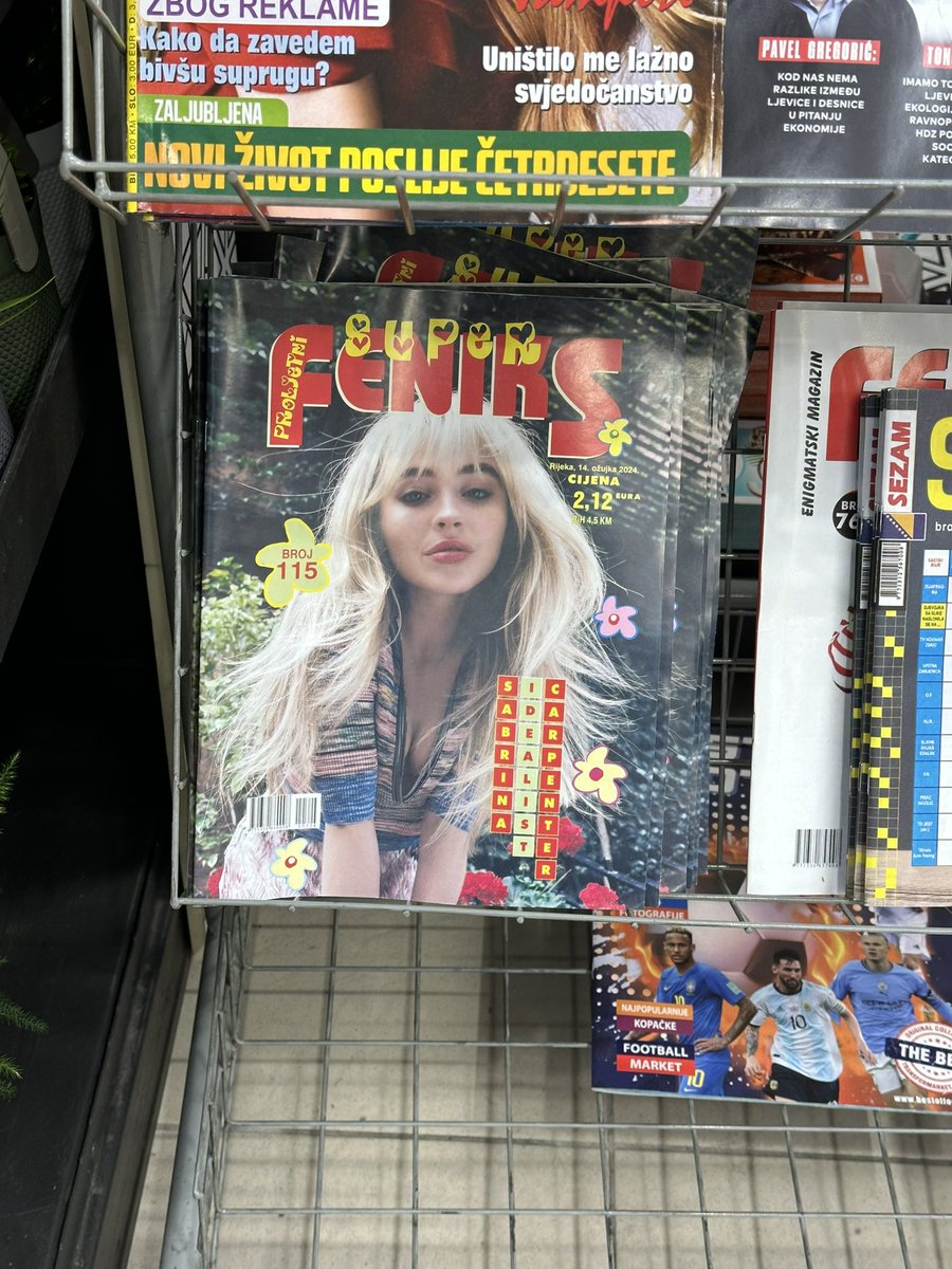 why did i just see sabrina on the cover of a croatian crossword magazine ??????????
