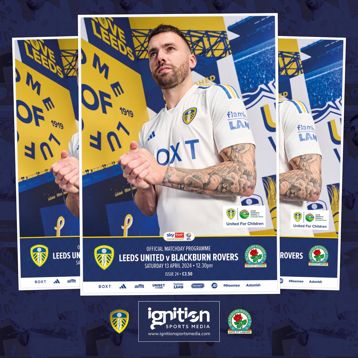 Stuart Dallas adorns the cover of Leeds United’s official programme for the last time against Blackburn Rovers, in what will be an emotional send off at Elland Road for the 32-year-old who has served the Whites for nine years. Pick up your programme at the game @LUFC @Rovers @EFL