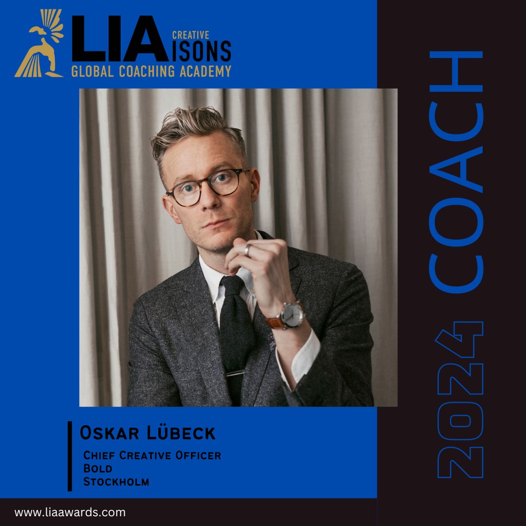 Announcing LIA's 2024 Design and Package Design Jury President, Oskar Lübeck! View this jury: liaawards.com/juries/jury/20… Oskar is also a #Creative LIAisons coach and will educate and inspire emerging talent. #LIAawards #CreatedForCreatives #Creativity #LIAjudging #awards