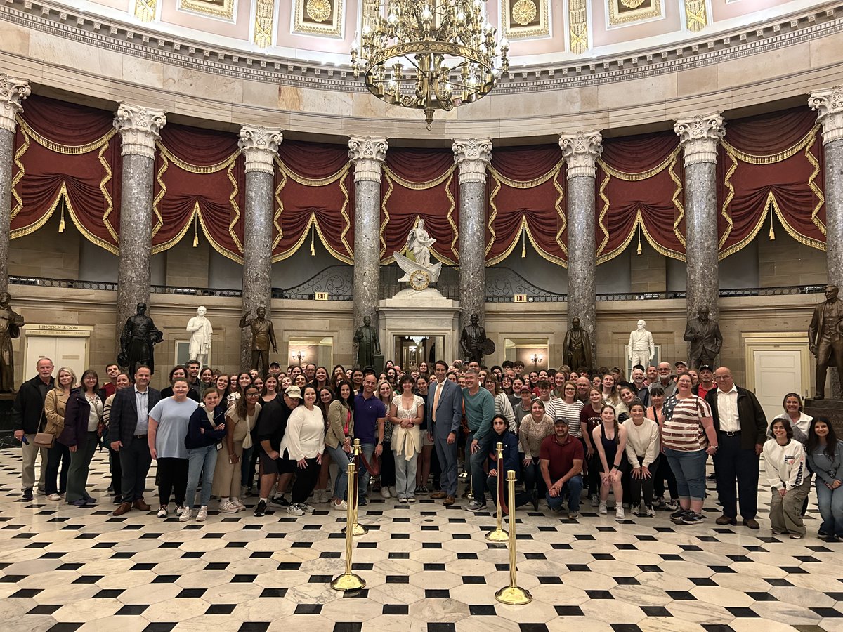 We had a great time with over 130 great Louisianians who joined us for a tour of the U.S. Capitol last night! If you'd like to come take a tour, visit our website to let us know: garretgraves.house.gov/forms/tourrequ…