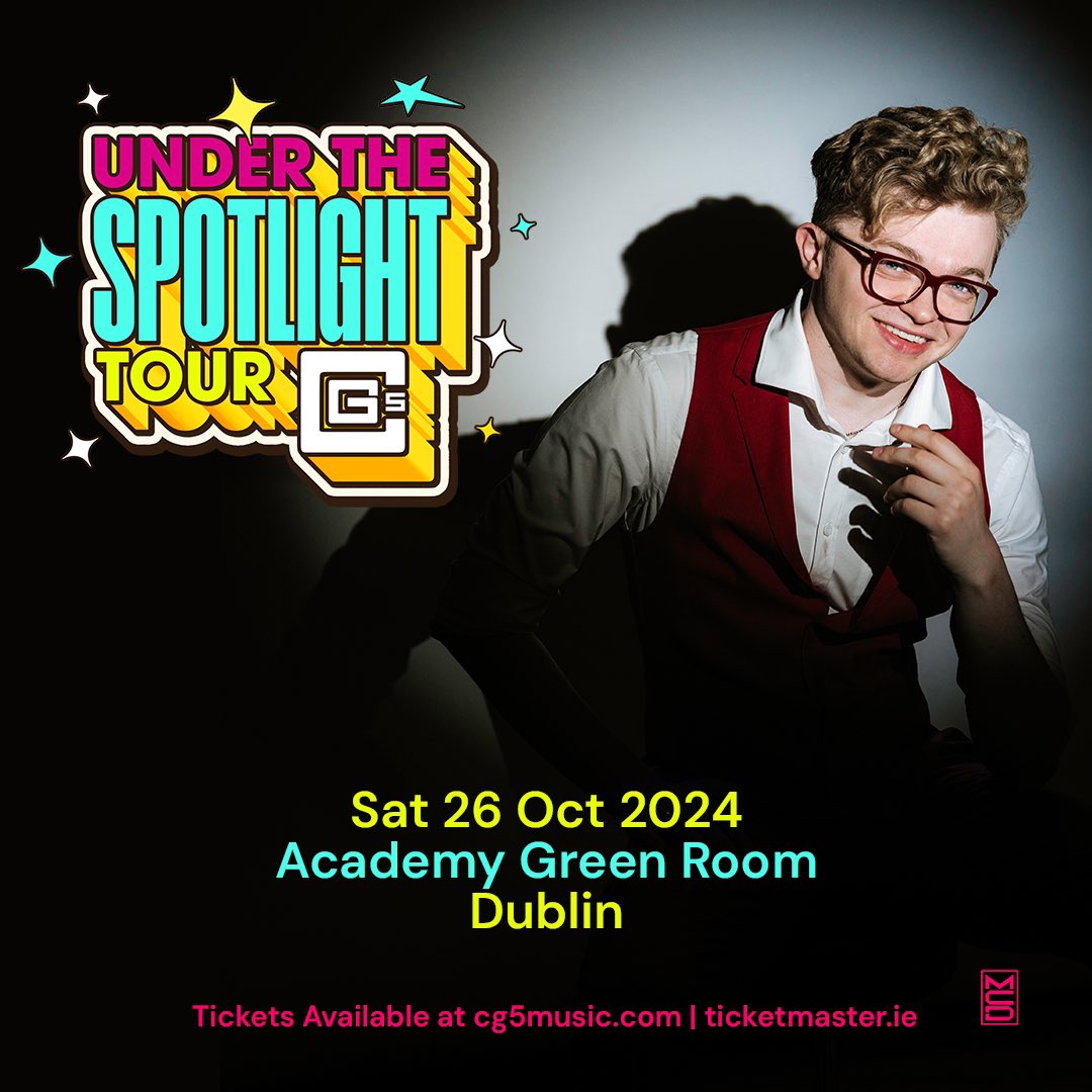 NEW SHOW // Youtube Singer/ Songwriter @cg5beats has announced a headline show in The Academy on Saturday 26 October as part of their ‘Under The Spotlight’ Tour. Tickets are on sale now from @TicketmasterIre