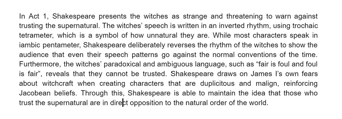 .@Team_English1 Give me some feedback on this paragraph for use with year 10, please. How could we improve it? Have we covered all AOs? I have Easter brain so writing it is about my limit 😂